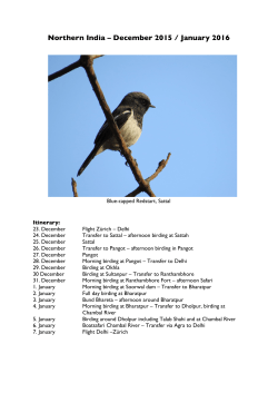 Birdlist India 1516