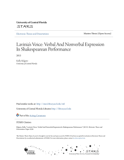 Lavinia`s Voice: Verbal And Nonverbal Expression In