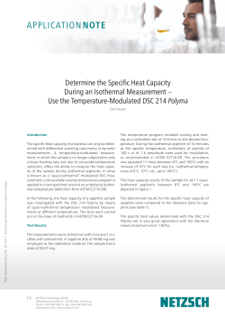 Determine the Specific Heat Capacity During an Isothermal