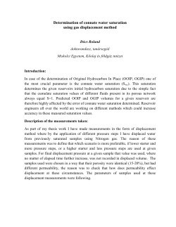 Determination of connate water saturation using gas displacement