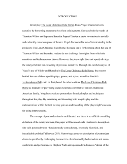 Paula Vogel speaks through theater history