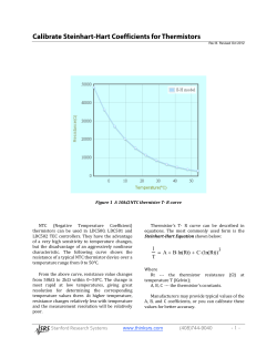 Calibrate Steinhart-Hart Coefficients for Thermistors