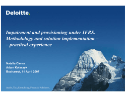 Impairment and provisioning under IFRS