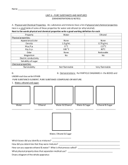 Name UNIT 4 &ndash; PURE SUBSTANCES AND