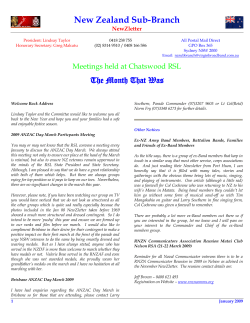 New Zealand Sub-Branch - Malaya Veterans Homepage