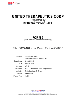 UNITED THERAPEUTICS CORP