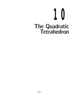 10 The Quadratic Tetrahedron