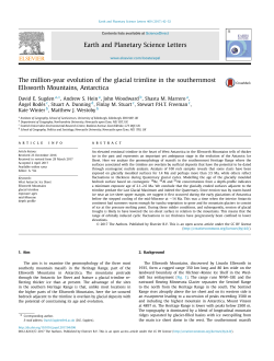 The million-year evolution of the glacial trimline in the southernmost