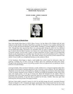 A DOLL`S HOUSE By Henrik Ibsen