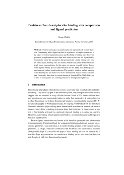 Protein surface descriptors for binding sites comparison and ligand