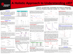 A Holistic Approach to Understanding cIEF