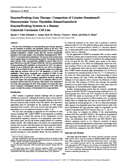 Enzyme/Prodrug Gene Therapy