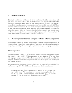 7 Infinite series