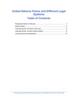 STM UN Police and Different Legal Systems