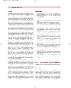 2.3.11 Vitamins and the liver (A and D)