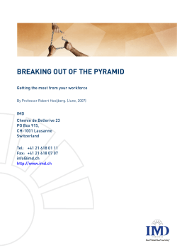 breaking out of the pyramid