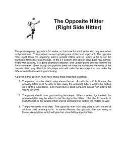 The Opposite Hitter (Right Side Hitter)