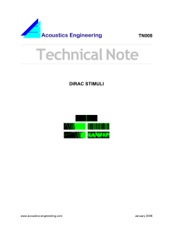Dirac Stimuli - Acoustics Engineering