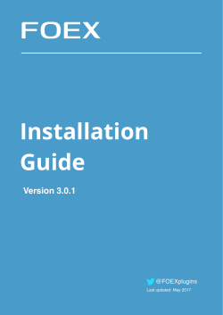 Installation Guide Detailed Installation Guide for the