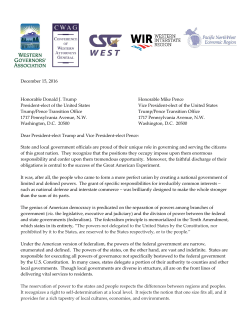 Letter to President-elect and Vice President-elect