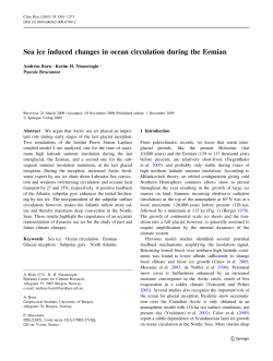 Sea ice induced changes in ocean circulation during the Eemian