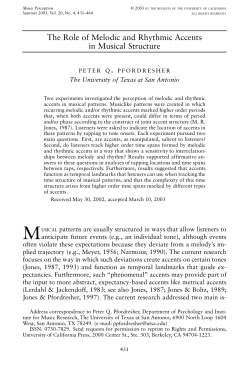 The Role of Melodic and Rhythmic Accents in