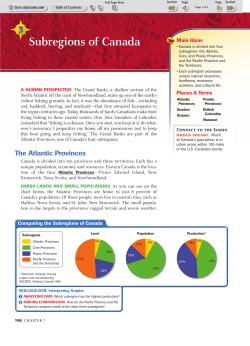 Subregions of Canada