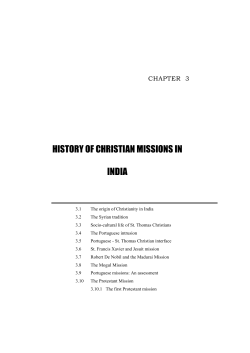 history of christian missions in india