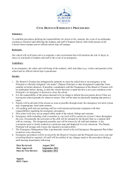 CIVIL DEFENCE/EMERGENCY PROCEDURES
