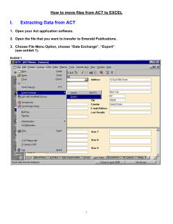 I. Extracting Data from ACT