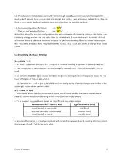6.3 Describing Chemical Bonding