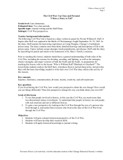 History Lesson Plan/ Unit: Civil War