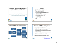2010 STD Treatment Guidelines: