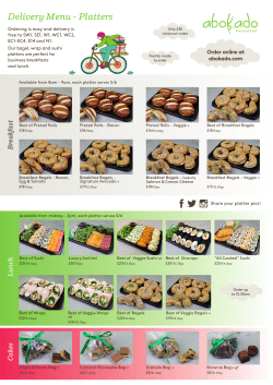 Delivery Menu - Platters