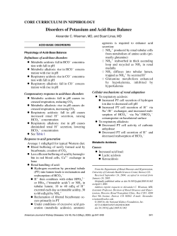 Disorders of Potassium and Acid