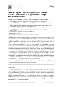 Identifying and Classifying Pollution Hotspots to Guide Watershed