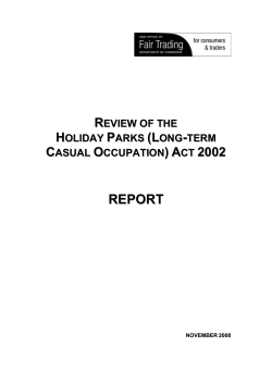 Holiday Parks (Long-term Casual Occupation)