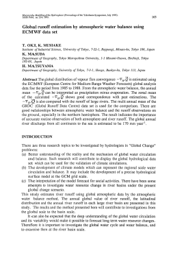 Global runoff estimation by atmospheric water balance using