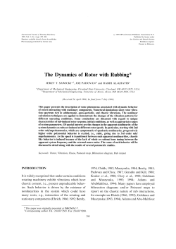 The Dynamics of Rotor with Rubbing