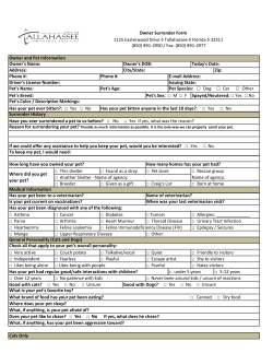 Owner Surrender Form