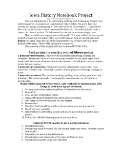 Iowa History Notebook Project