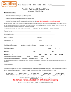 Florida Quitline Referral Form