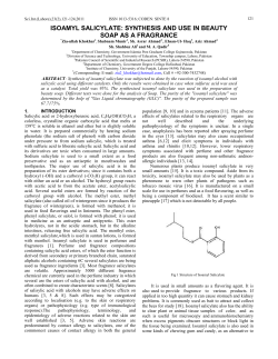 Isoamyl Salicylate: Synthesis and Use in Beauty Soap as a Fragrance