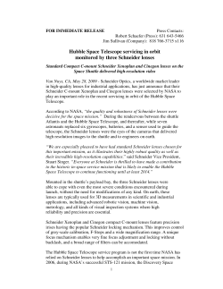 Hubble Space Telescope servicing in orbit monitored by three