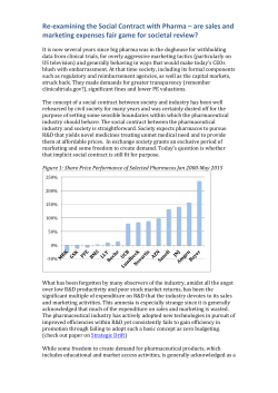 Re-‐examining the Social Contract with Pharma