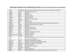Nebraska Strength and Conditioning Coaches and