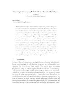 Contesting the Contemporary Vedic Sacrifice in a