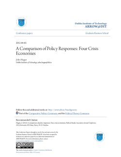 A Comparison of Policy Responses: Four Crisis