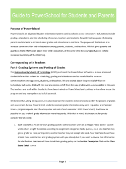 Purpose of PowerSchool Corresponding with Teachers Part I