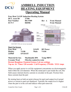 Induction Heating Equipment Operating Manual